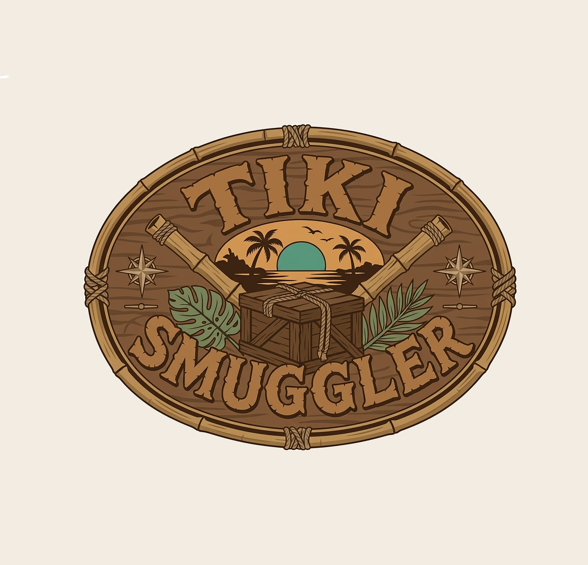 Handmade Tiki Smuggler glazed tile